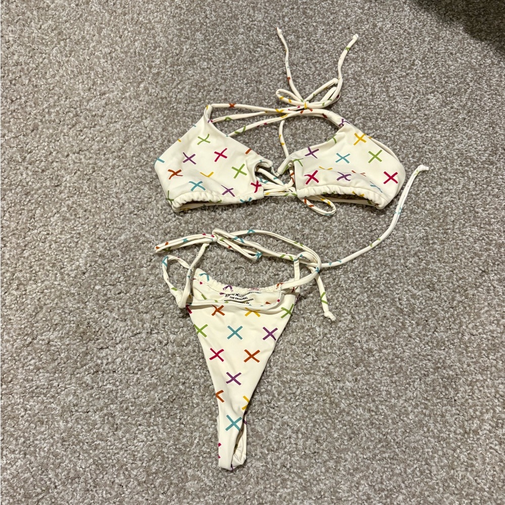 Boutine LA Colorful Cross Pattern Bikini Set